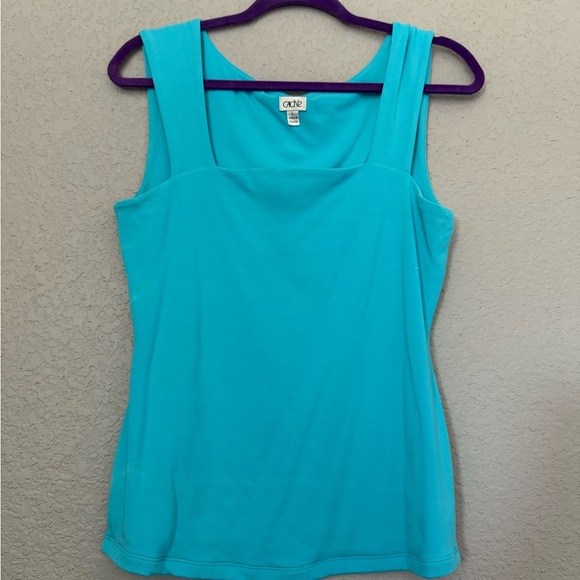 Cache Turquoise Square-Neck Tank Top - Picture 2 of 7